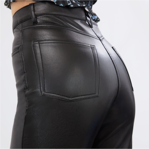 Wilfred Melina Pants faux vegan black leather. Size 8 Streetwear edgy minimalis… - Picture 5 of 13